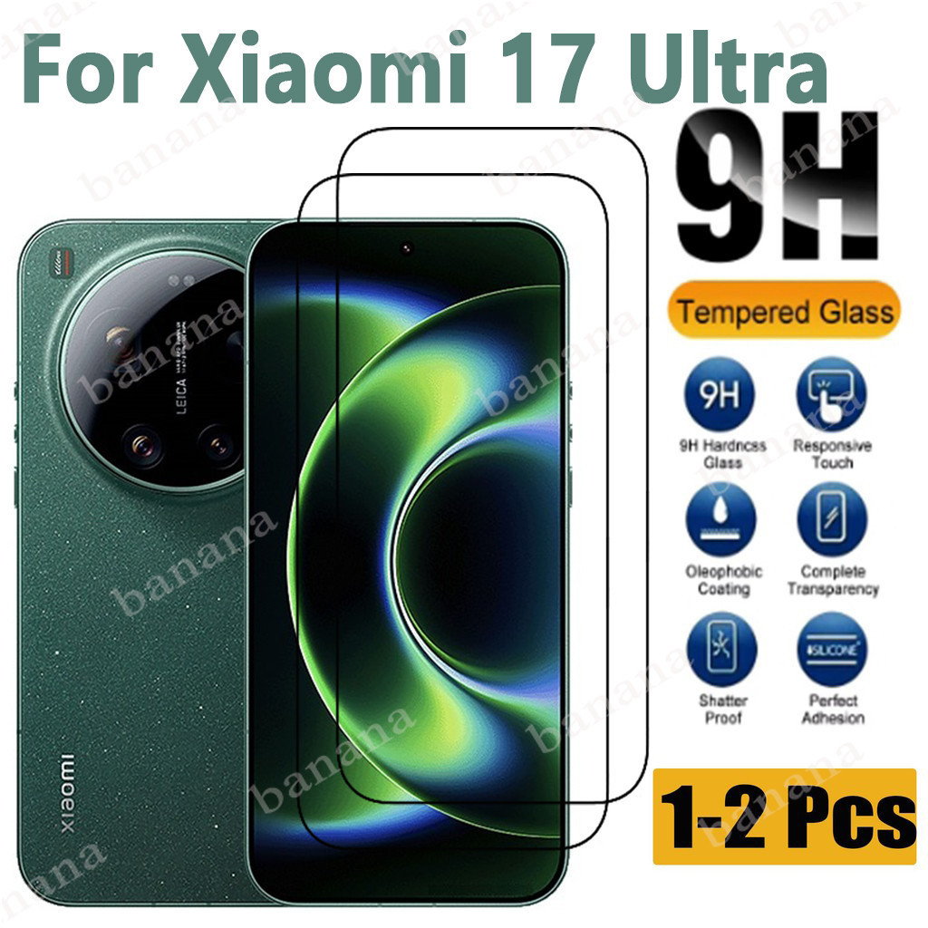 1-2 PCSกระจกนิรภัยป้องกันฟิล์มสําหรับXiaomi 17 Ultra Pro Max 15 14 15T 14T 13T 12T 11T Pro 15 14 U