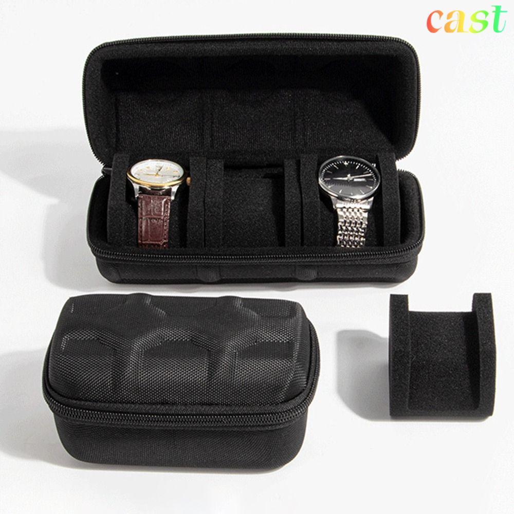 CAST Watch Box Organizer, 1/2/3/4/5Slots Hard EVA Watch, ทนทานกํามะหยี่เรียงรายกันกระแทก Drop-resist