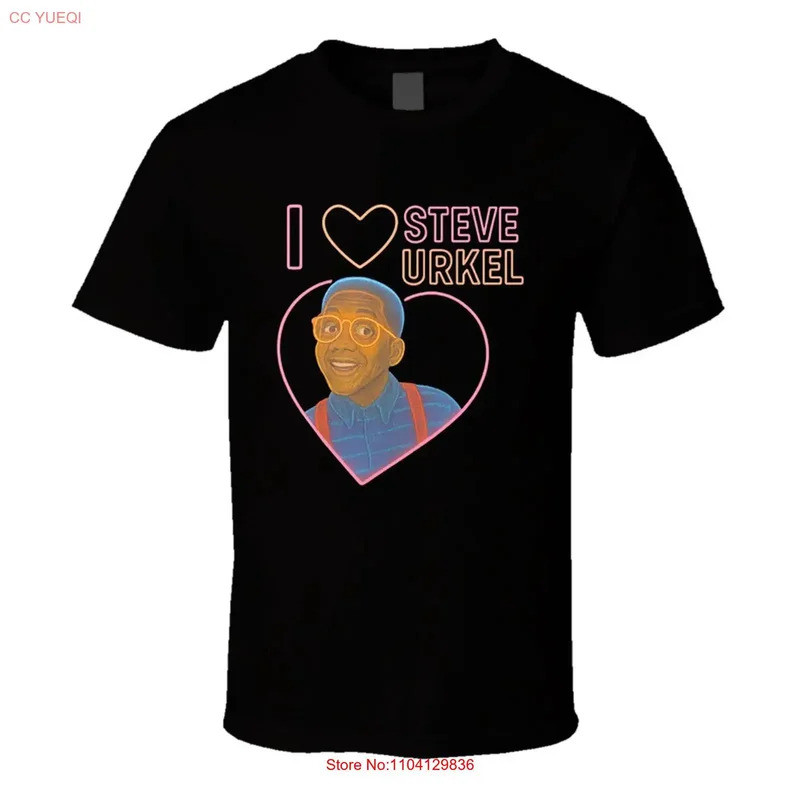 เสื้อยืดแฟนคลับตัวละครซีรีส์คอมเมดี้ยุค 90 ของ I Heart Love Steve Urkel Family Matters ลายกราฟิกวินเ