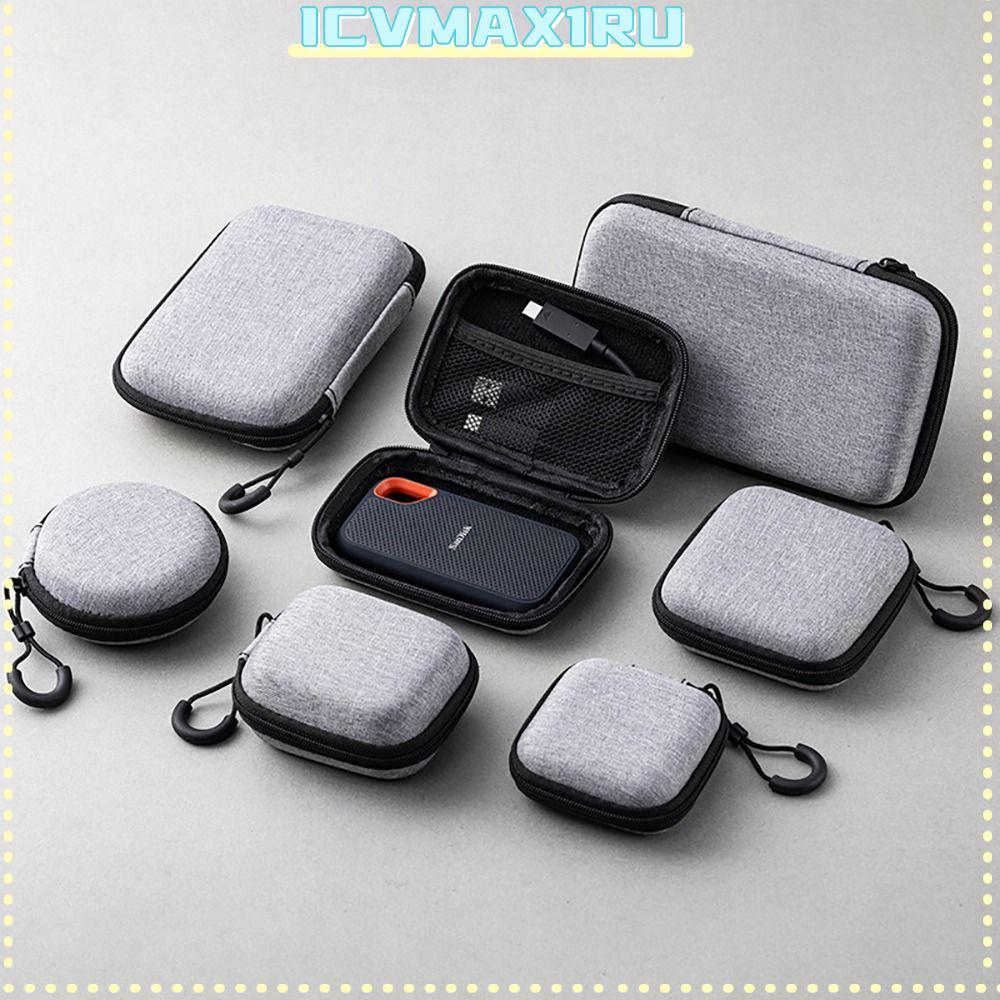 ICVMAX1RU 1 ชิ้นถุงเก็บ EVA,มินิแบบพกพาซิปหูฟัง,อุปกรณ์เสริมดิจิตอลสําหรับหูฟัง Airpod/โทรศัพท์/สายชาร์จกระเป๋ากระเป๋า