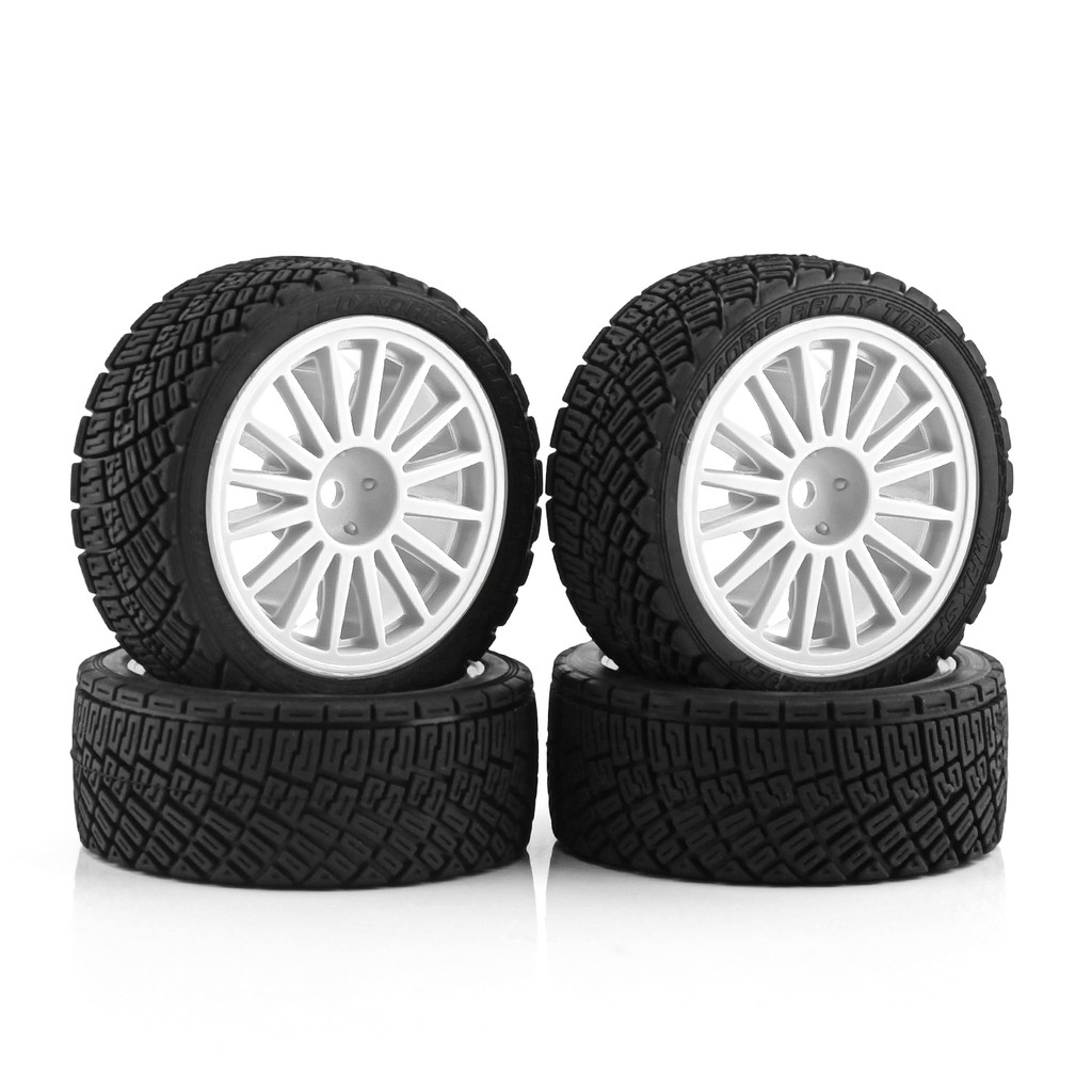 RS 1/10 RC Racing รถยาง Rally บนแผนที่ Tyre ล้อพลาสติกสําหรับ Tamiya TT01 TT02 XV01 TA06 PTG2 HPI KY