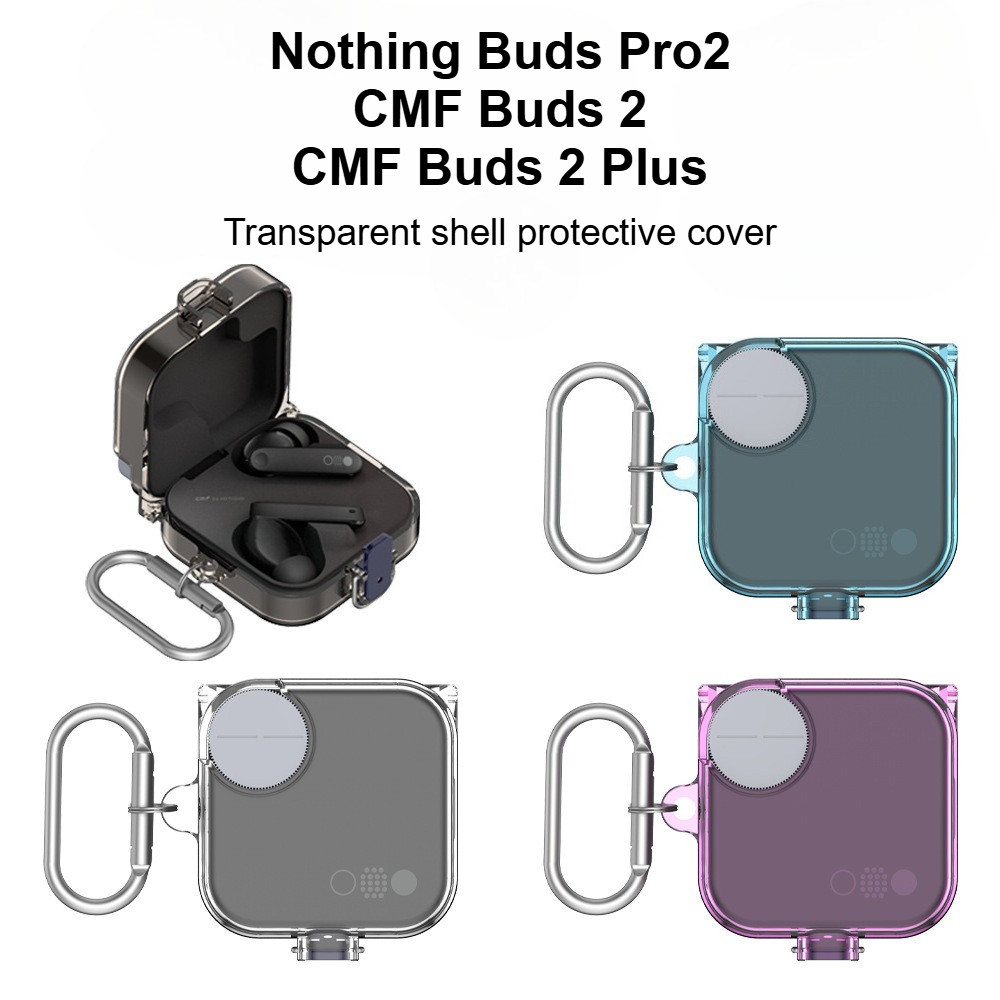 for CMF By Nothing Buds Pro2 Case CMF Buds 2 Switch Snap Hard Case For CMF Buds2 Plus Clear TPU Case