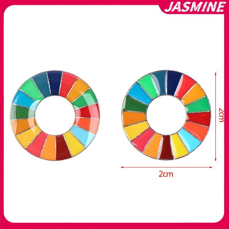 JASMINE Enamal 17 สี Sustainable Development Goals เข็มกลัด United Nations Pin Badge JASMINE