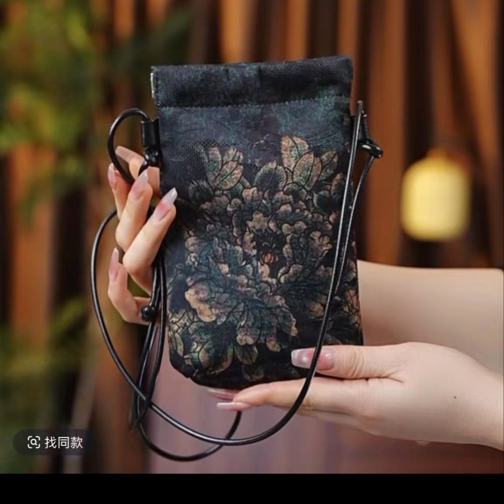 ผ้า Oxford Handmade กระเป๋าโทรศัพท์มือถือกระเป๋า Messenger Liner หัวเข็มขัดแม่เหล็กที่มองไม่เห็น Ant