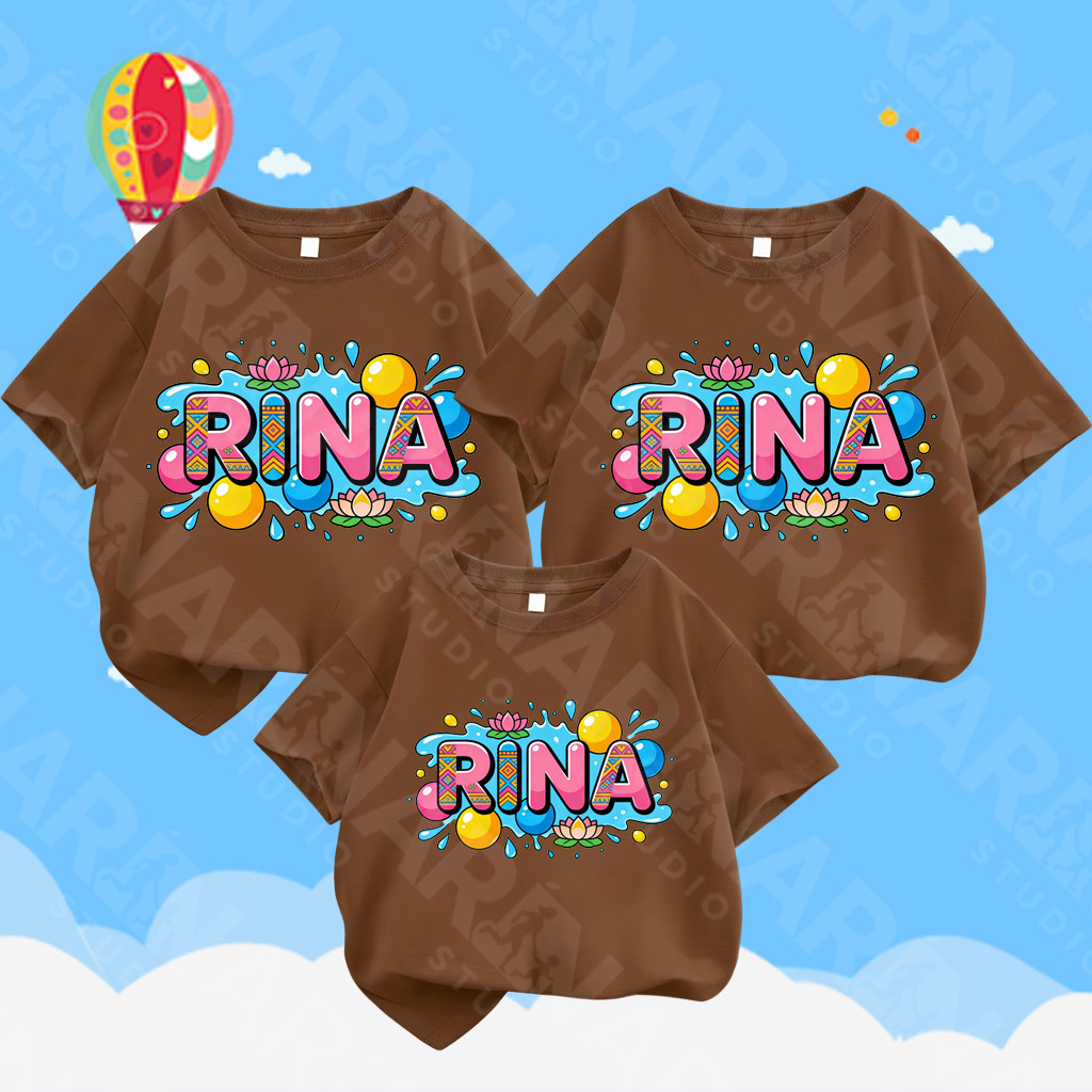 🔥พร้อมส่ง&COD🔥RINA STUDIO🔥 ชุดครอบครัวสงกรานต์ 2026 ลายฮาวาย โลโก้ RINA พิมพ์ลายสงกรานต์#4