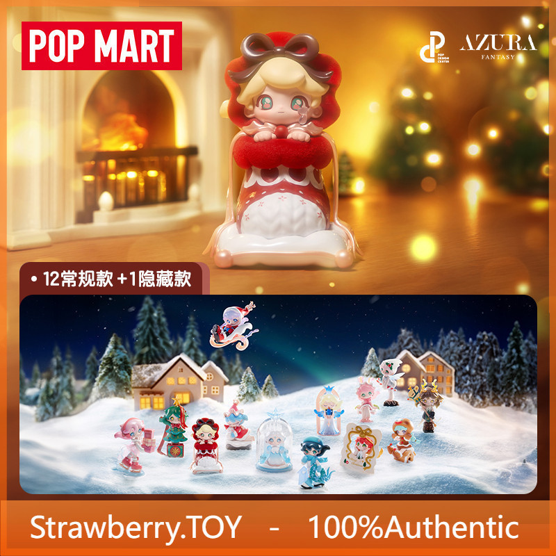 P POPMART POPMART AZURA Warm Winter Christmas Series รูป Mystery Box เครื่องประดับน่ารัก