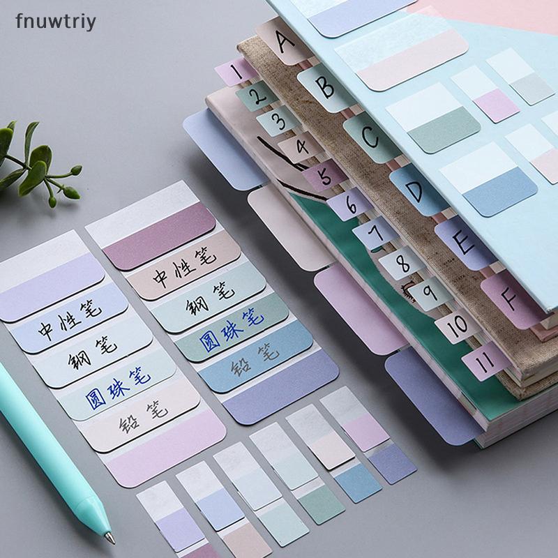 [fnuwtriy] 240 ชิ้นหลากสี Stiy Writable ที่ถอดออกได้ Index Tabs Markers เครื่องหมายบุ๊คมาร์คหมายเหตุ