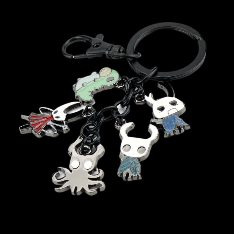 [Glg] Hollow Knight โลหะพวงกุญแจ Knight Octopus Grub Hornet จี้พวงกุญแจสําหรับผู้หญิงผู้ชาย [VN]