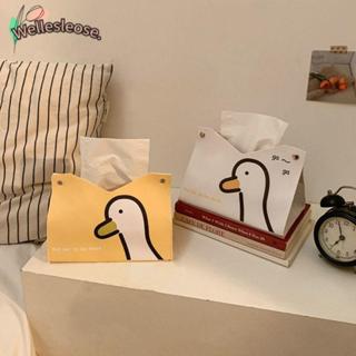 WELLE ที่เก็บผ้าเช็ดปาก , PU หนังทิชชู่ขนาดใหญ่, เป็ดสร้างสร…