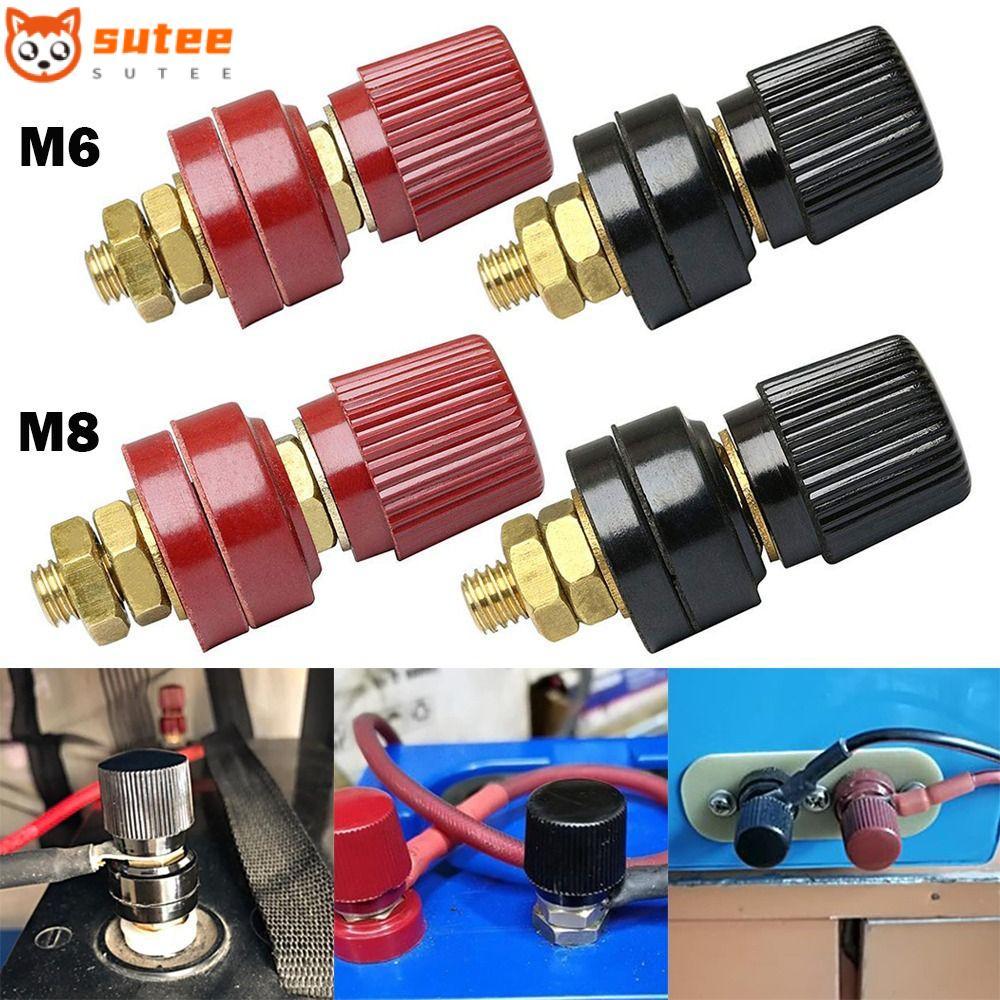 SOTEE Binding Post Terminal, M6 M8 Red Black Posts Terminal Blocks, Terminals ทองเหลือง Binding Post