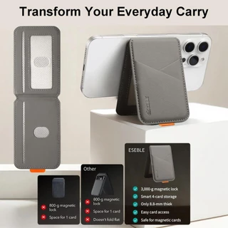 iBUY MagSafe Slim Card Holder 1 โทน สำหรับ iPhone ที่ใส่บัตรติดหลังมือถือ บางพิเศษ แม่เหล็กแรง หนัง PU