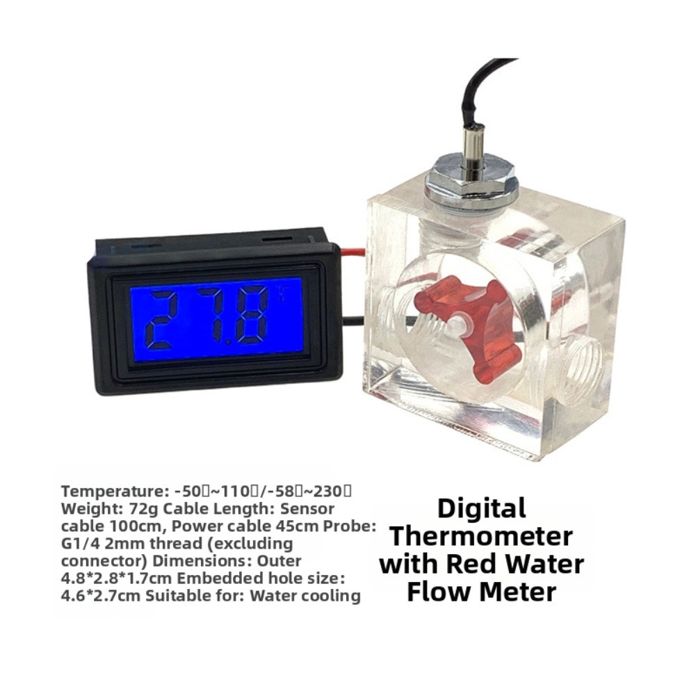 เครื่องวัดอุณหภูมิ LED LED Digital Display Temperature Probe รวมอุณหภูมิ Probe