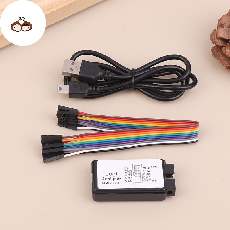 BEF USB Logic Analyzer 24MHz 8 ช่องหน่วยความจําอินพุต 24 M/วินาที Logic Analyzer Debugger สําหรับ AR