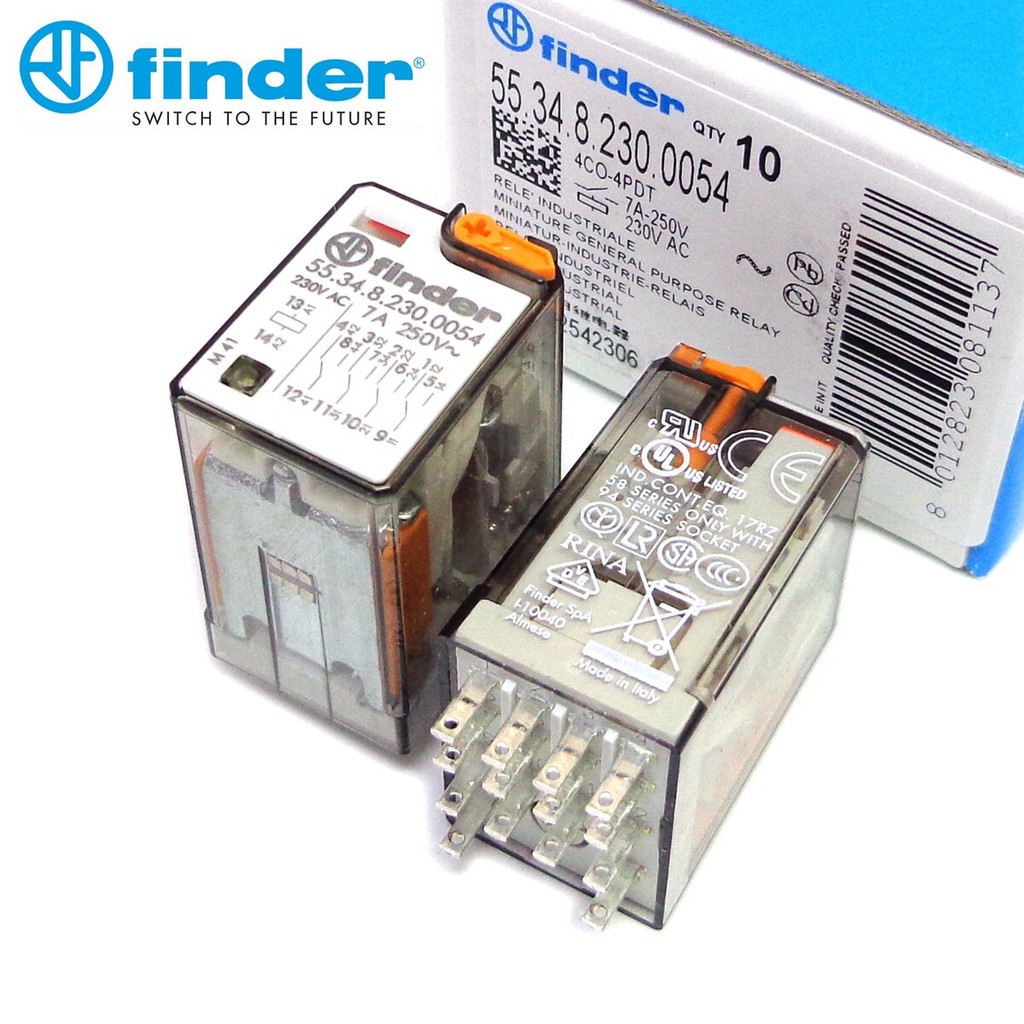 ตัวค้นหา/ตัวค้นหา 55.34.8.230.0054 230VAC 7A TYPE 94.04 SPA SMA รีเลย์ใหม่เอี่ยม