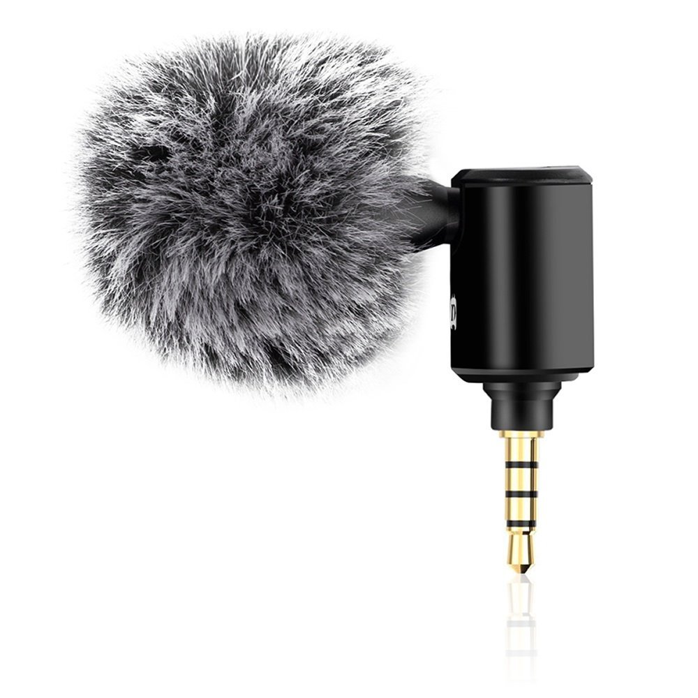 PULUZ 3.5mm Jack TYPE-C USB C 8-pin Mobile Phone Single Directional Adjustable Microphone for Iphone