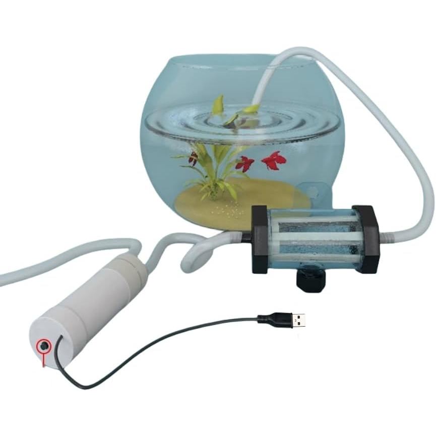 Electric Aquarium Gravel Cleaners USB Pump Quick Low Water Changer Aquarium Siphon เครื่องดูดฝุ่น 5M