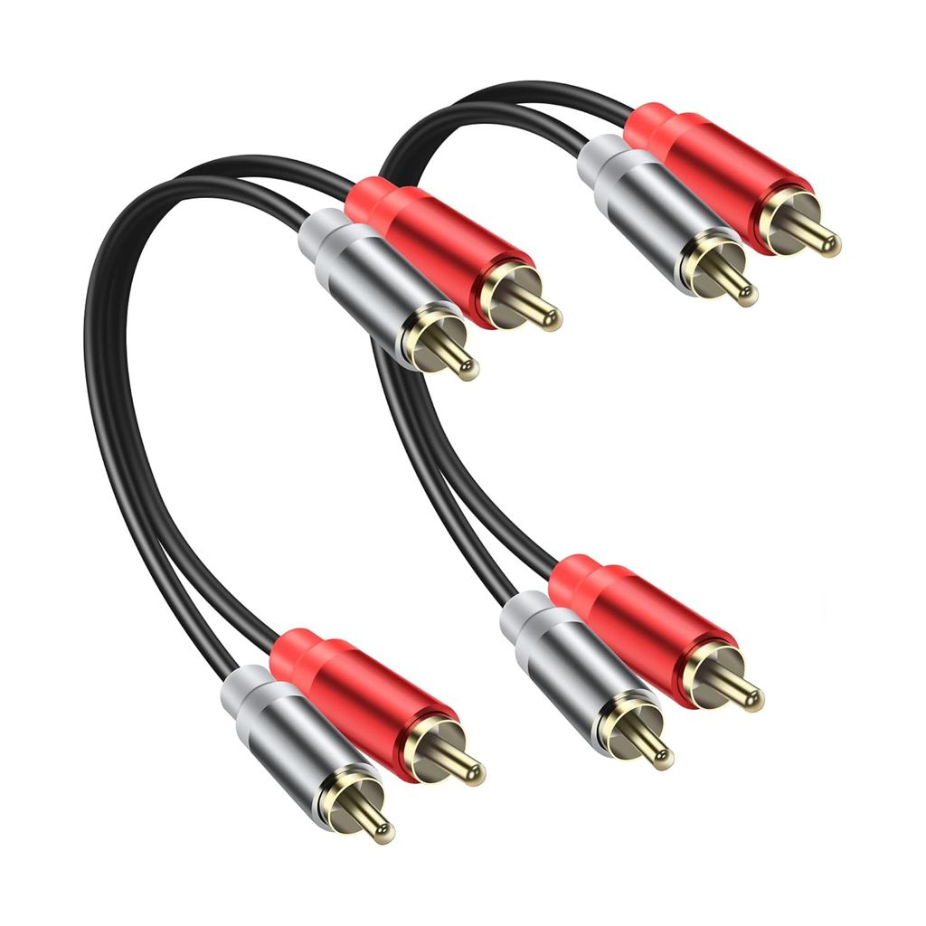 2RCA Video Extension Cable 2RCA Male to 2RCA Male Short Subwoofer Cable 2RCA to 2RCA Cable Stereo Au