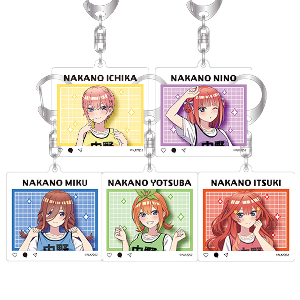 Quintessential Quintuplets Nakano Ichika Nakano Nino Miku Nakano Yotsuba Nakano Itsuki อะคริลิคพวงกุ