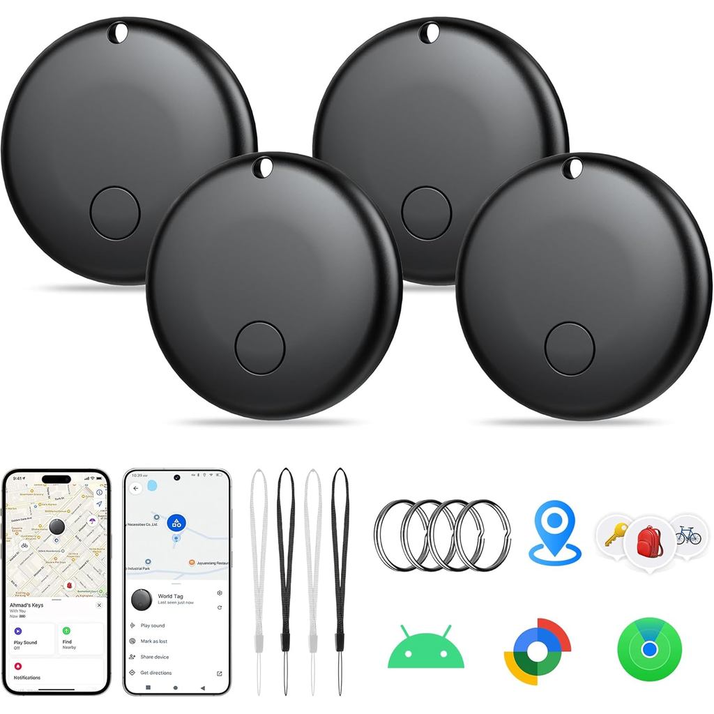 2025 Air Tracker Tags-4 Pack Item Locator สําหรับ Android & iOS Bluetooth Tracker,Key Finders,Smart 
