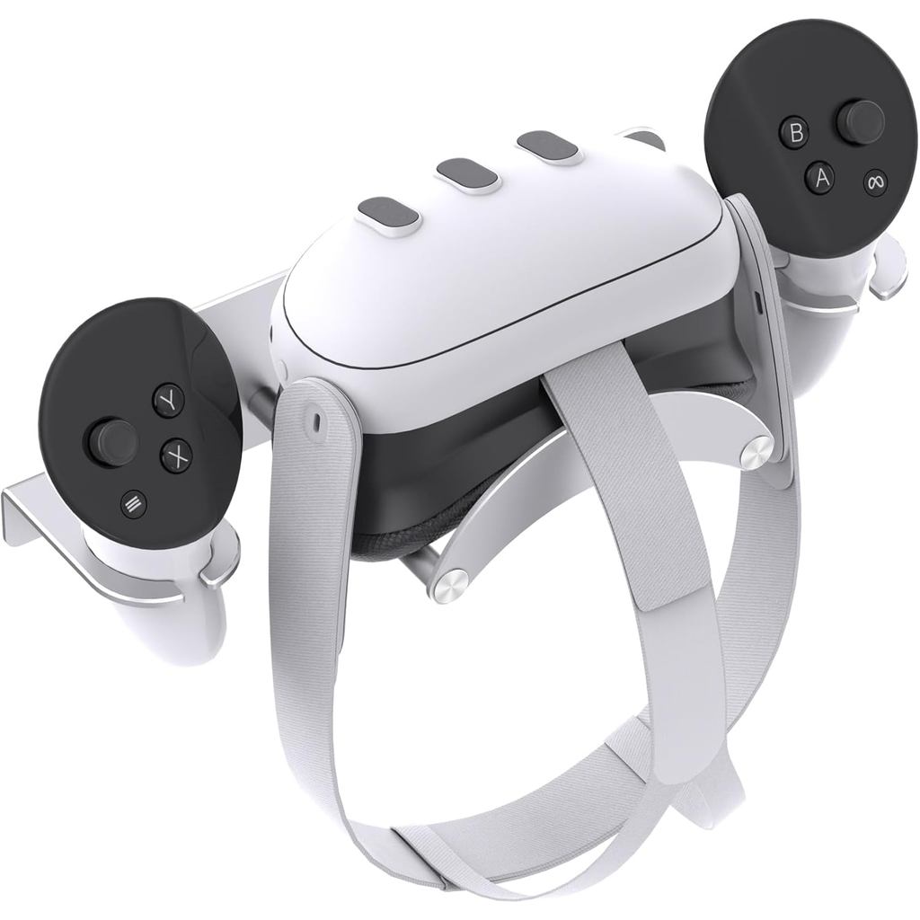 VR Wall Mount - เข้ากันได้กับ Meta Oculus Quest 3S/3/2/Pro/Rift-S, Aluminium VR ชุดหูฟังและตัวควบคุม