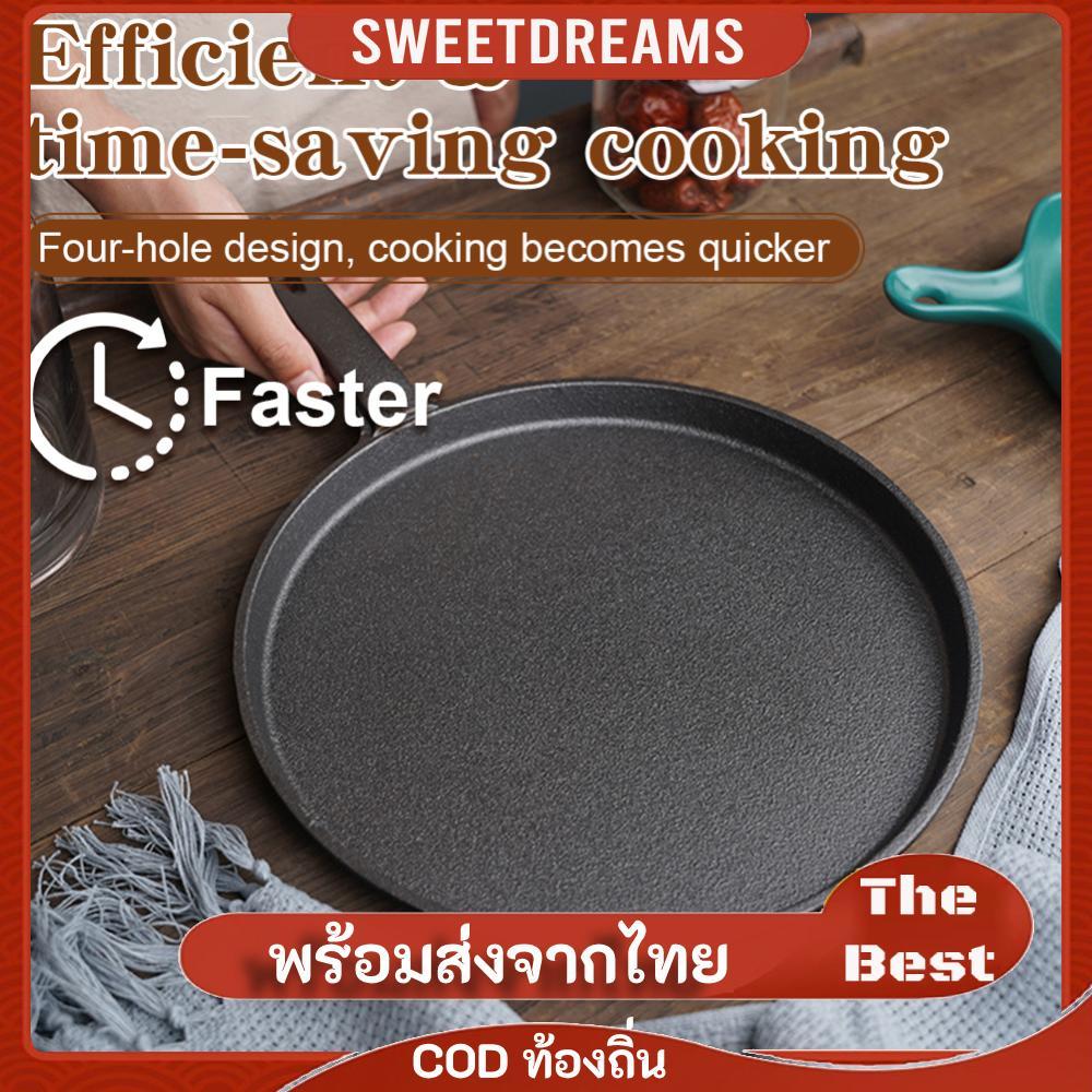 20 ซม. เหล็กหล่อ Skillet กระทะหนาทําความสะอาดง่ายไข่เจียว Pan Skillet