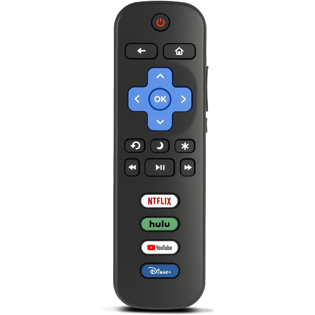 รีโมทคอนโทรลทดแทนสําหรับ Roku TV, เข้ากันได้กับ TCL Roku, Hisense Roku, Onn Roku Smart TV (ไม่สําหรั