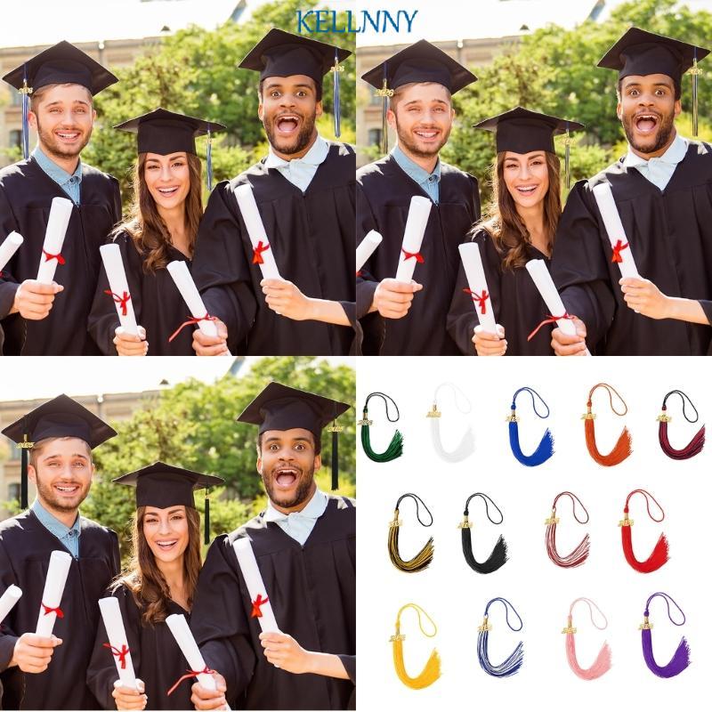 Kelln 2026 ปีวิชาการพู่ระดับ 2026 หมวกรับปริญญาพู่สําหรับ Gowns Caps