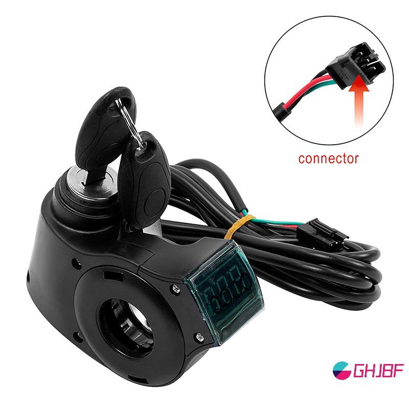 สวิทช์ควบคุม.Handlebar กุญแจไฟฟ้าสำหรับ E-bike & Scooter 12V-99V พร้อมจอแสดงผล Low Power