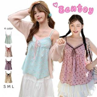 Bentoy พร้อมส่ง 1931 เสื้อสายเดี่ยวลายดอกไม้น่ารักมาก เสื้อแ…