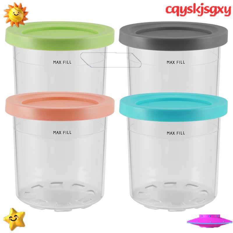 ถ้วยไอศกรีม Pints, ภาชนะไอศกรีมพร้อมฝาปิดสําหรับ Creami Pints NC301 NC300 NC299AMZ Series เครื่องทํา