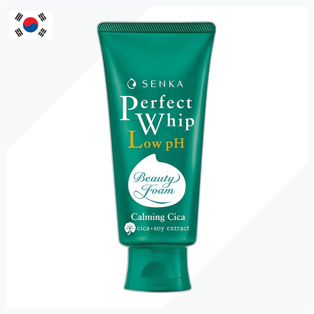 [senka] Perfect Whip Low pH Calming Cica Cleanser Foam, 100g, 1 ชิ้น / โฟมล้างหน้าเกาหลี / สูตร Low 