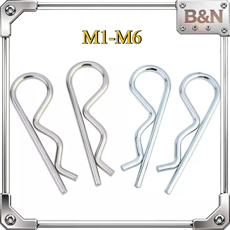 ปิ๊น ตัว R สแตนเลส 304 ปิ้น ตัวอาร์ M1/M1.2M1.5M1.8/M2/M2.5/M3/M3.5M4/M5/M6 Hairpin Cotter Snap R Pi