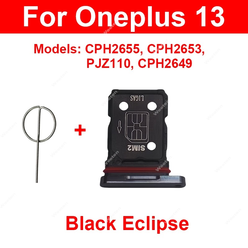 ซิมการ์ดถาดสําหรับ Oneplus 1+ 13 5G CPH2655 CPH2653 PJZ110 CPH2-649 Dual SIM ถาดซิมการ์ดสล็อตอะแดปเต
