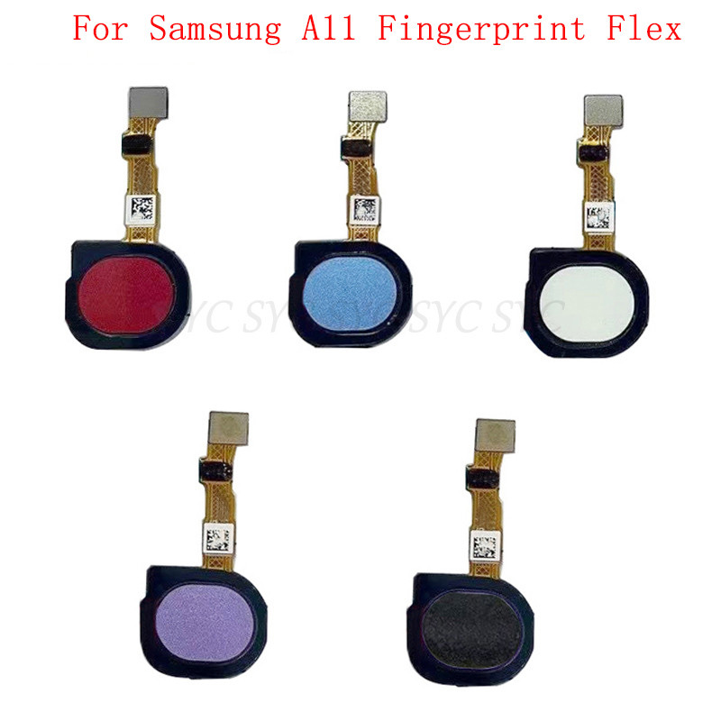 ปุ่มบ้านเซ็นเซอร์ลายนิ้วมือ Flex Cable Ribbon สําหรับ Samsung A11 A115 M11 M115 Touch Sensor Flex อะไหล่ซ่อม