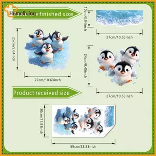 HOME Swimming Little Penguin Toilet Stier, กันน้ําแบบมีกาวในตัว, รูปลอกตกแต่งห้องน้ํา, ที่หุ้มที่นั่งชักโครก Stier TH