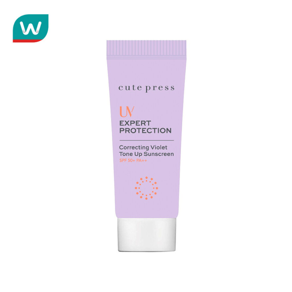 Cute Press คิวท์เพรส ยูวี เอ็กซ์เพิร์ท คอร์เรคติ้ง ไวโอเล็ต โทนอัพ ซันสกรีน SPF50+PA++ 30 กรัม