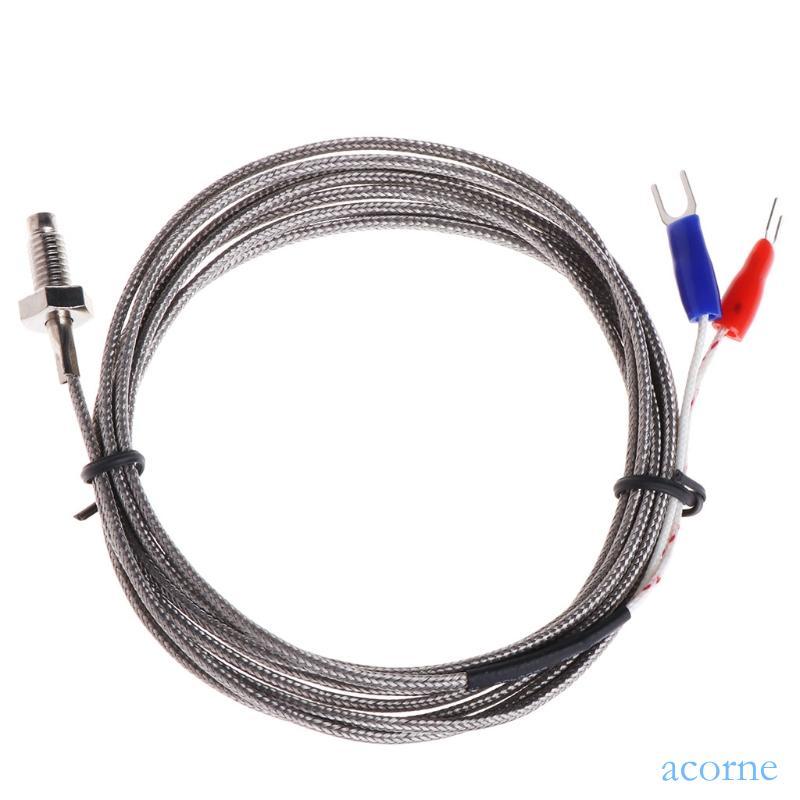 ACORN M6 Screw Probe เซ็นเซอร์อุณหภูมิ K ประเภท Thermocouple 2 เมตรช่วงอุณหภูมิสายเคเบิล 0-400℃ 32 7