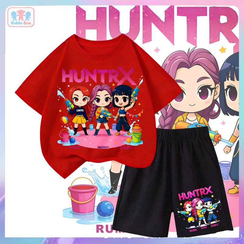 Hot！！kids สงกรานต์ พร้อมจัดส่งในปี ,Huntrx จัดส่งด่วนไทยแลนด์ (COD),ไซส์ 100-150,แฟชั่น สไตล์เกาหลีสุดเท่ ตัวละคร Huntrx
