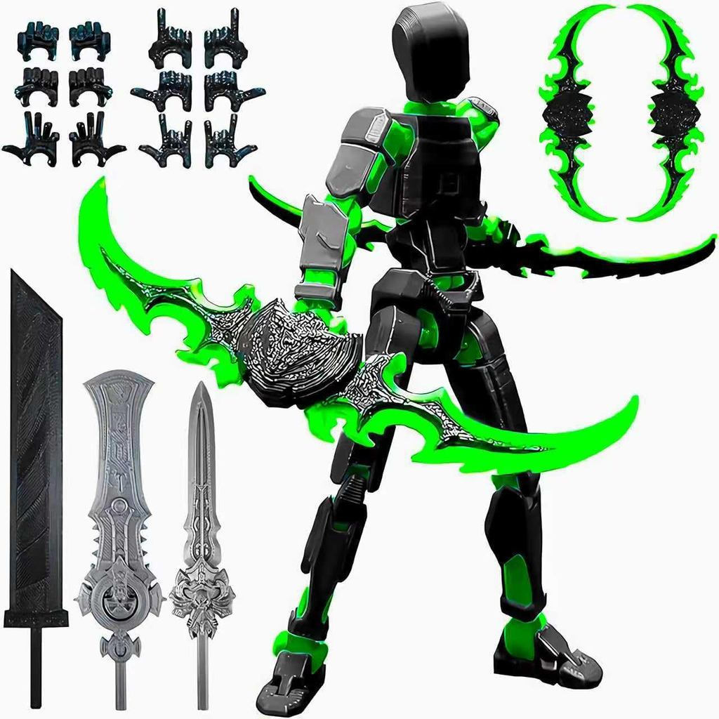 T13 (ประกอบสมบูรณ์) 3D พิมพ์ Action Figure,Dummy 13 Robot Action Figure, T13 Collectible Action Figu