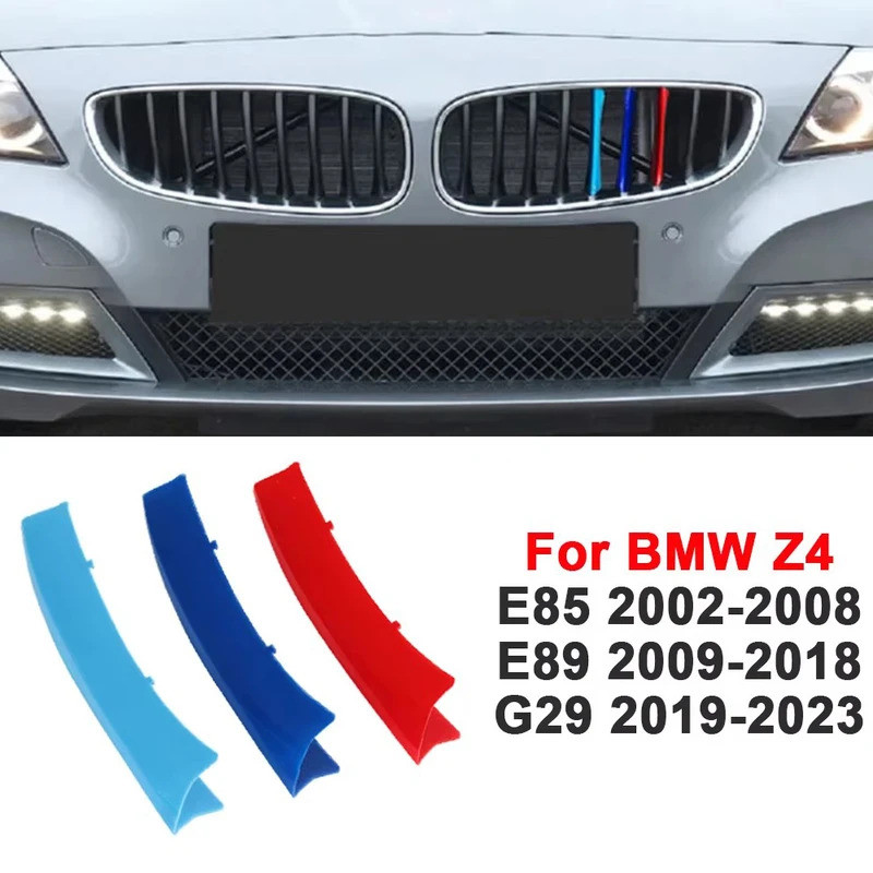 3pcs Front Grille Trim Strip Modifi สําหรับ BMW Z4 E85 2002-2008 E89 2009-2018 G29 2019-2023 Auto ภา