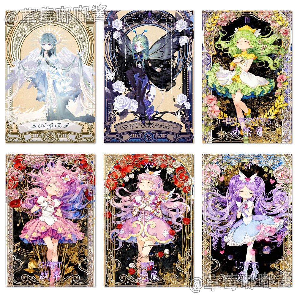 ใหม่ [Little Flower Immortal Tarot Cards Brocade] สไตล์ Mucha ดอกไม้ประณีต Retro Gorgeous Collection