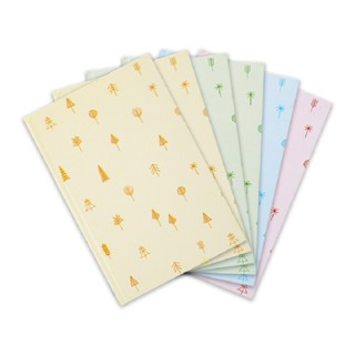 สมุดปกแข็ง 16.5x25ซม. 100แผ่น (แพ็ค6เล่ม) ONE