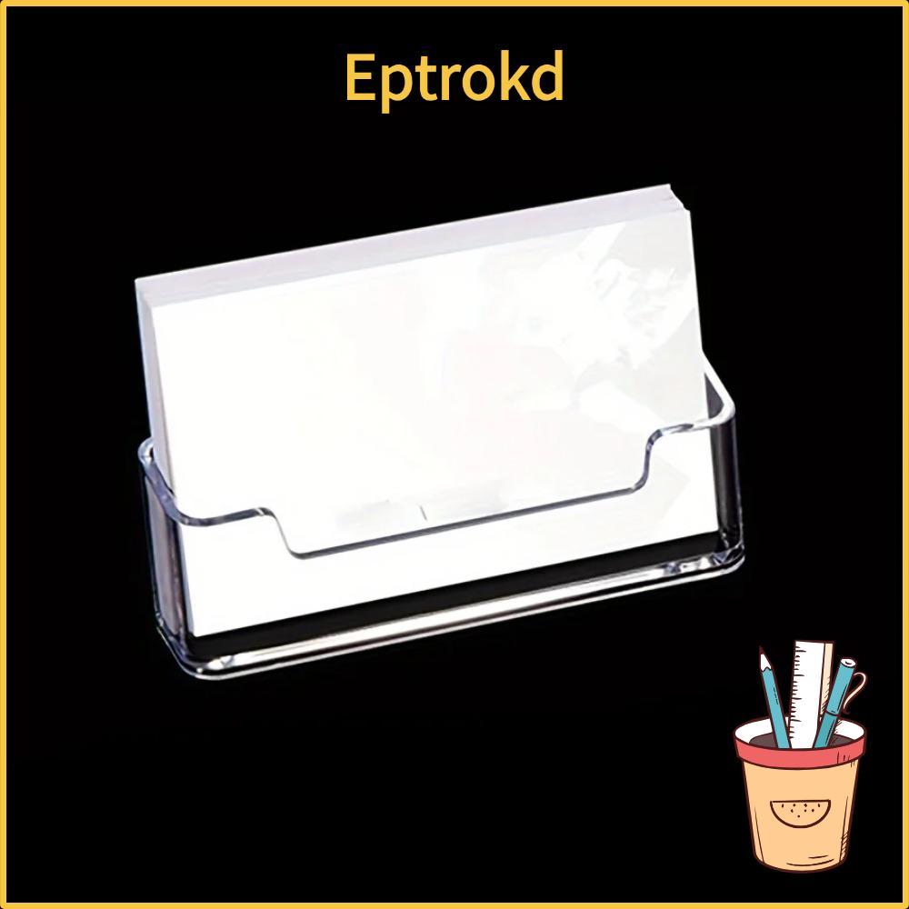 EPTRO กล่องชั้นวางเดสก์ท็อป, Location Card Organizer นามบัตรอะคริลิค, ทนทานโปร่งใส Creative Storage 