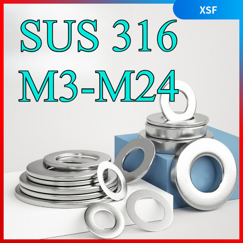 316 สแตนเลส Double Stack เครื่องซักผ้าล็อคตัวเอง DIN252011 Double stack self-locking ปะเก็นป้องกันกา