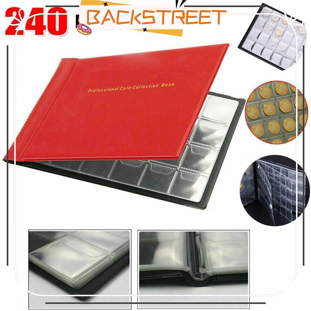 BACKSTAGE Coin Collection Holder, 240 กระเป๋า Penny อัลบั้มของขวัญ Coin Collection Storage , ทนทาน P