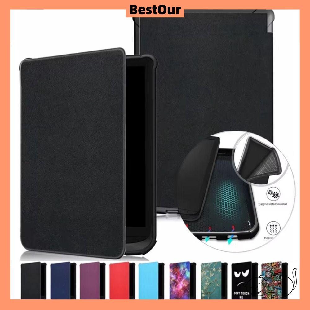 BESTOUR E-Reader, Auto Sleep/Wake เกราะป้องกันทนต่อการสึกหรอ, TPU กันกระแทก Folio Cover สําหรับ Pock