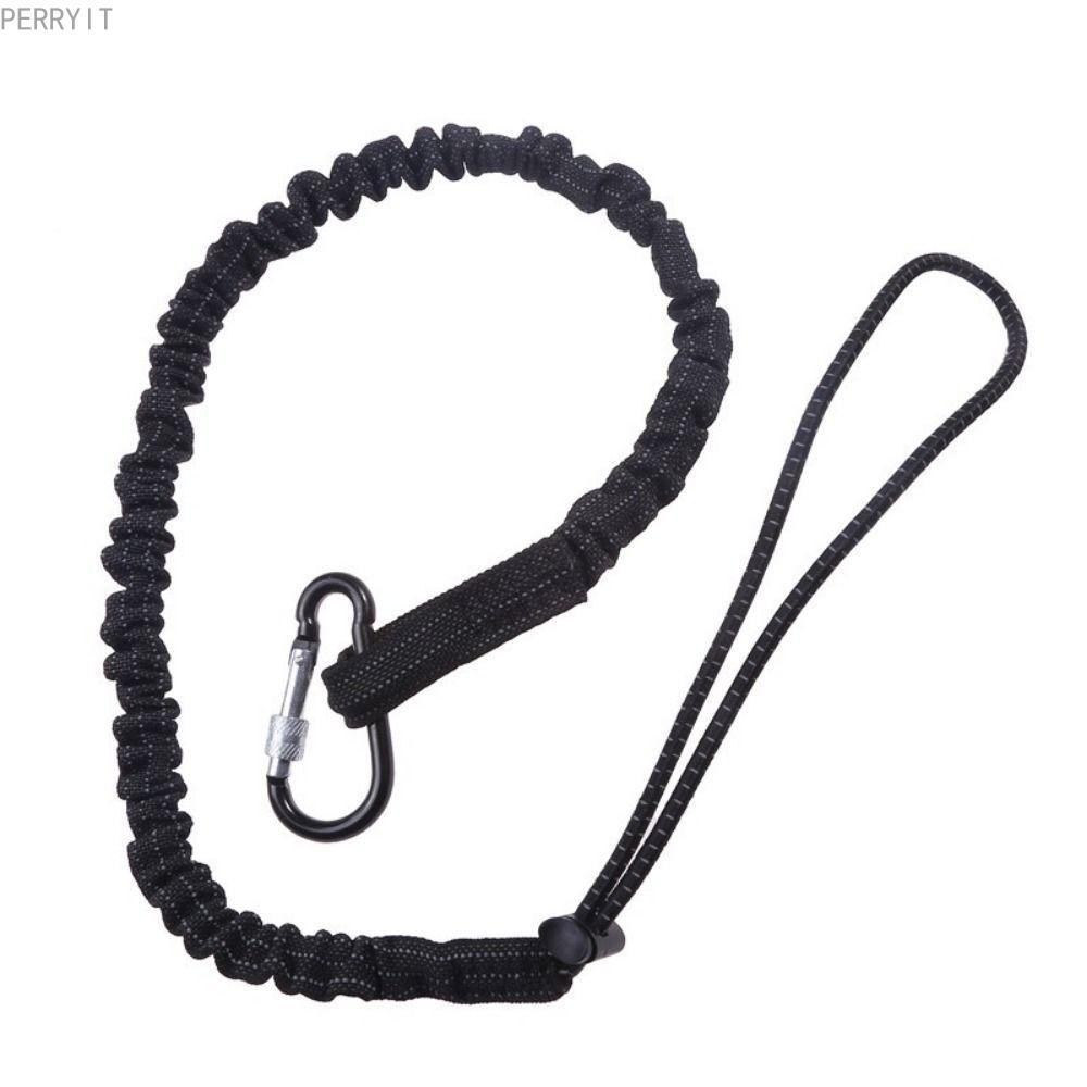 PERRY Tool Lanyard พร้อมสายหัวเข็มขัด, ขยายแบบพกพาคลิป Bungee Cord, ติดตั้งง่ายสกรูล็อค Carabiner An