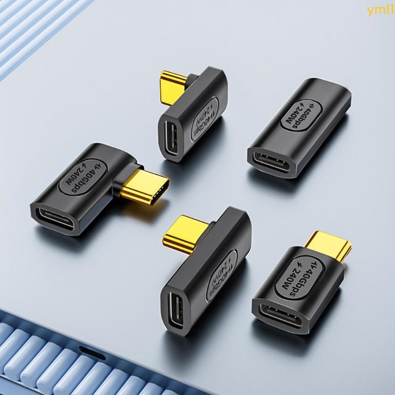 Yml1 อเนกประสงค์ USB C Connector 240W Power Delivery ประเภท C อะแดปเตอร์ชายหญิงสําหรับแล็ปท็อปแท็บเล