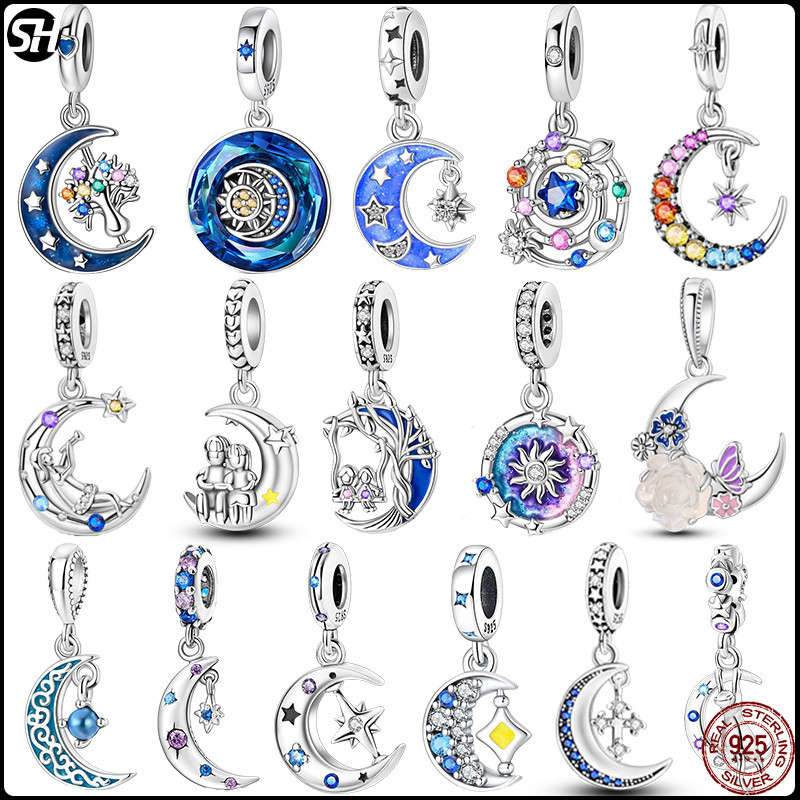 สร้อยข้อมือเงินสเตอร์ลิง 925 กับ charm ทรง Tree of Life และ balance charms สำหรับสวมใส่ในงานปาร์ตี้