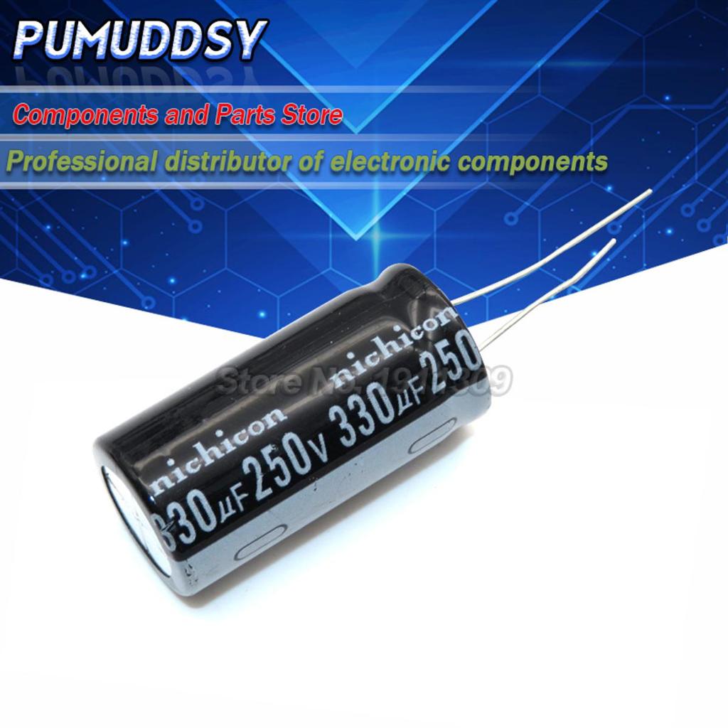 5PCS 250V330UF 18x36mm 250v 330uf 18 * 36 Electrolytic Electrolytic capacitor เคลือบ